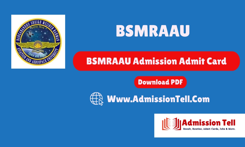 BSMRAAU Admission Admit Card