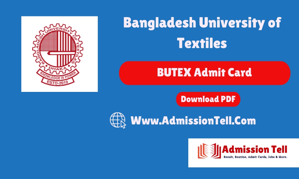 BUTEX Admit Card