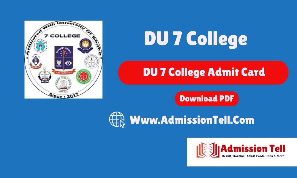 DU 7 College Admit Card 2025 Download