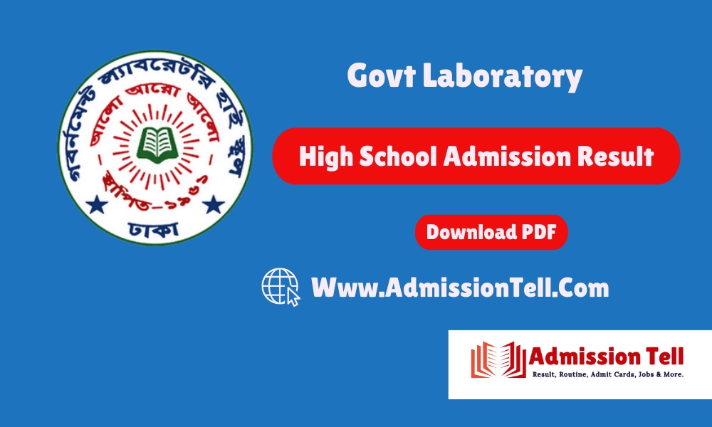 Govt Laboratory High School Admission Result