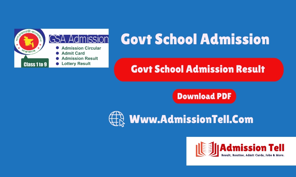 Govt School Admission Result