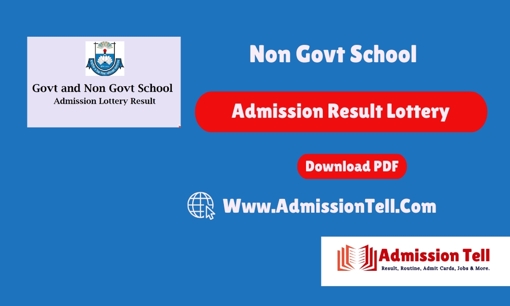 Non Govt School Admission Result