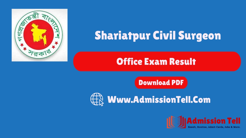 Shariatpur Civil Surgeon Office Exam Result